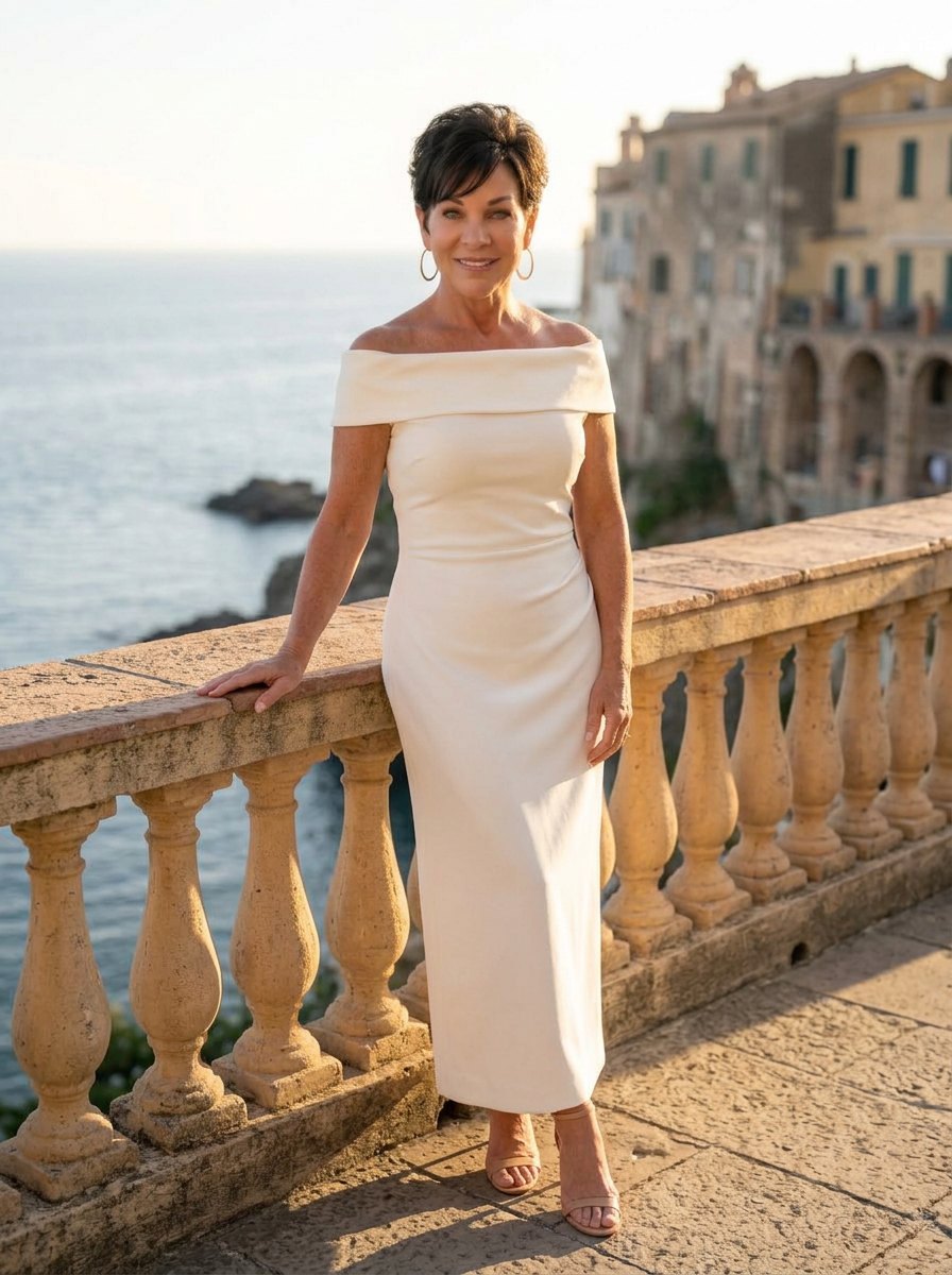 Sandra Twombly, founder of Elevated Journeys, on a terrace above the sea